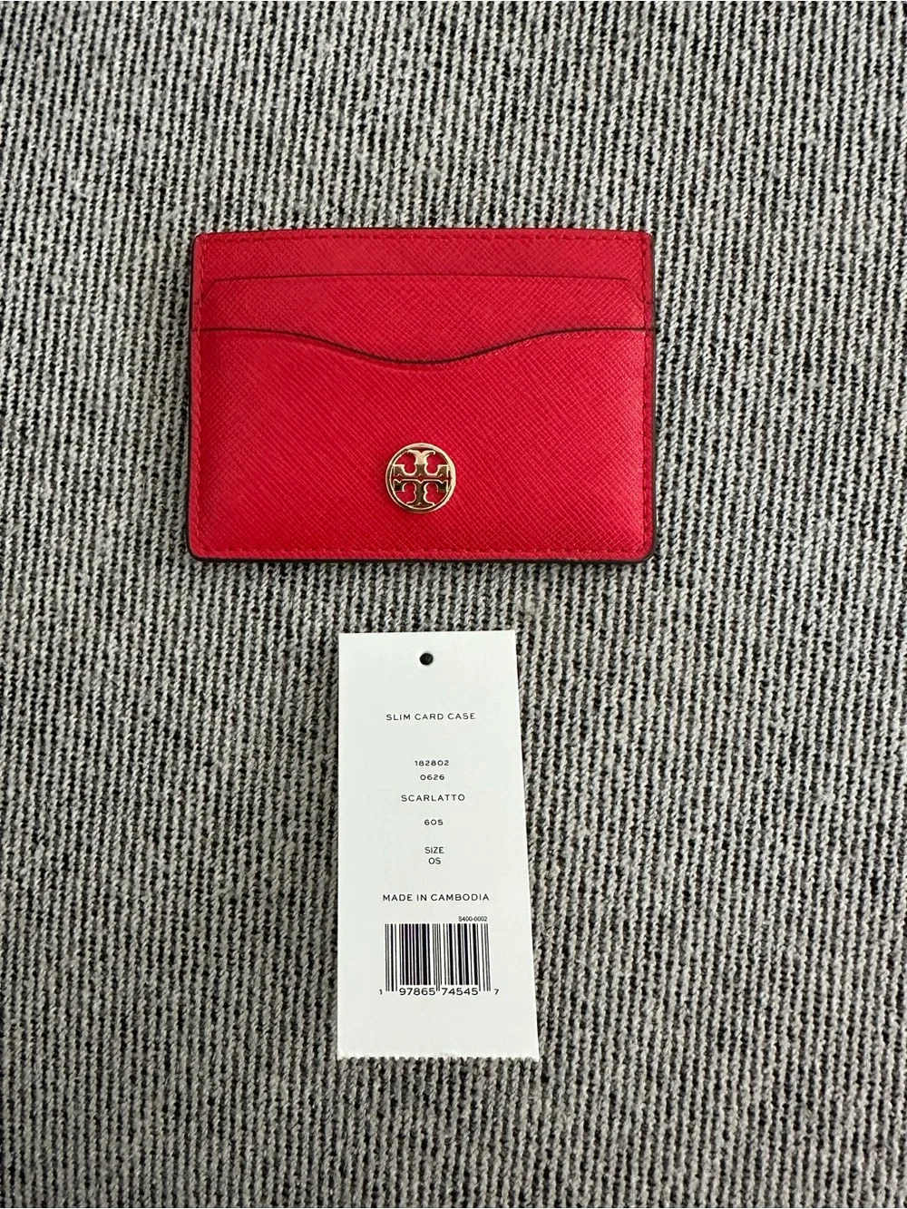 NWT Toryburch Rory Glazed Slim Card Case 182802
